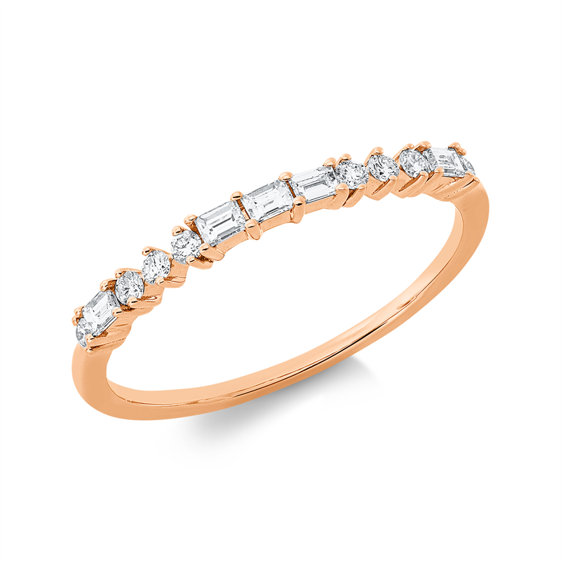 Ring    aus 750/-18 Karat Rotgold mit 13 Diamanten 0
