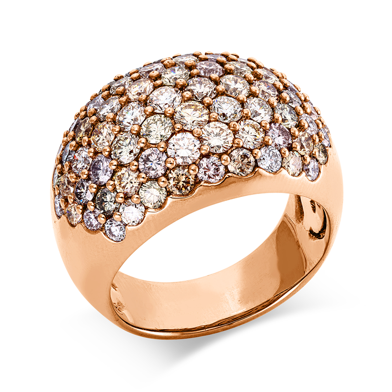 Ring    aus 750/-18 Karat Rotgold mit 72 Diamanten 3