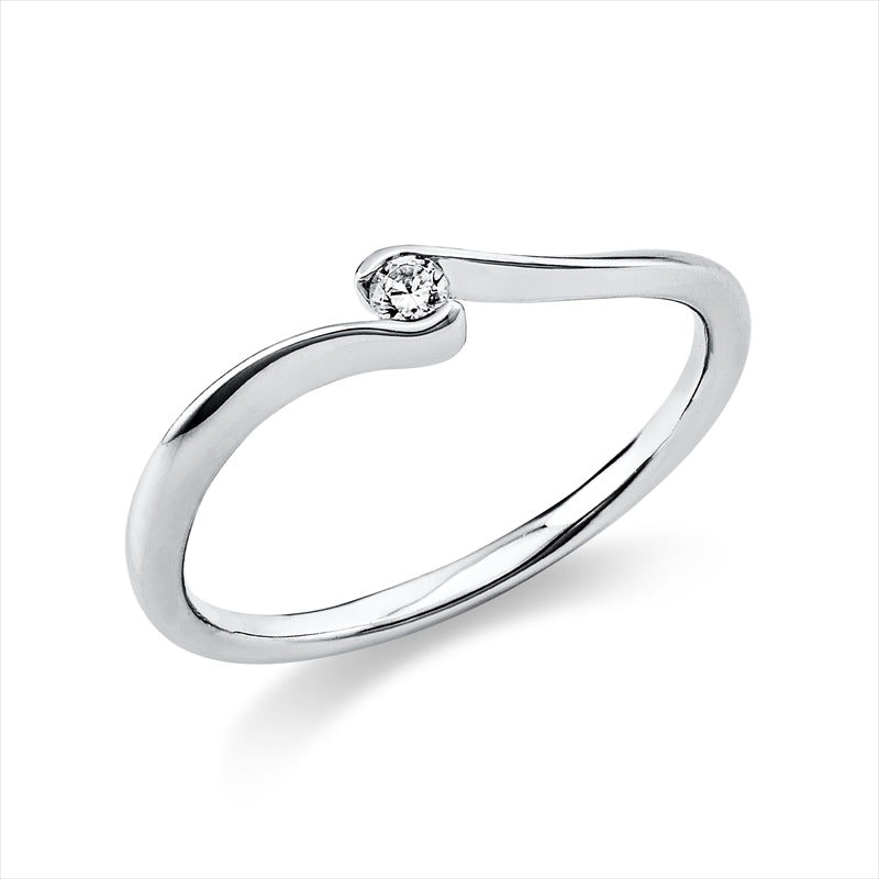 Ring    aus 950/-Platin Platin mit 1 Diamant 0