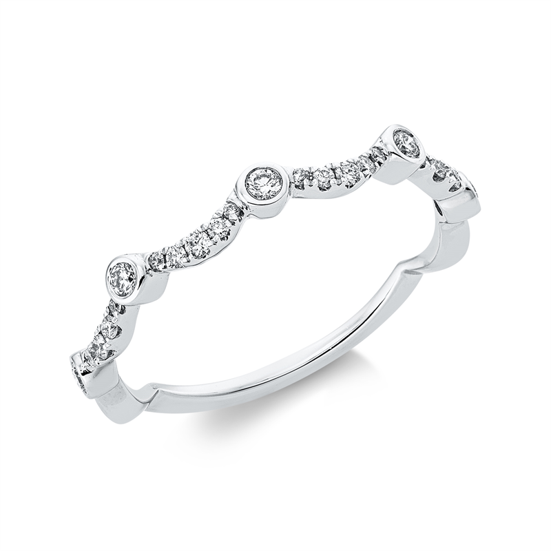 Ring    aus 750/-18 Karat Weißgold mit 25 Diamanten 0