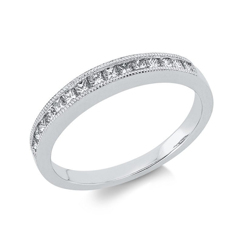 Ring    aus 750/-18 Karat Weißgold mit 15 Diamanten 0
