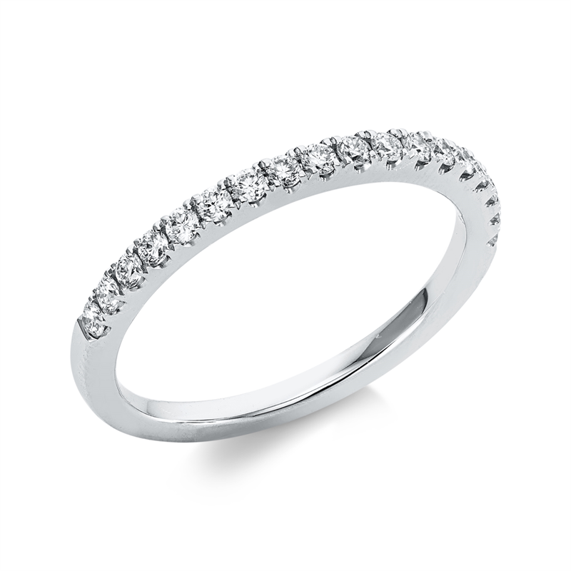 Ring    aus 750/-18 Karat Weißgold mit 18 Diamanten 0
