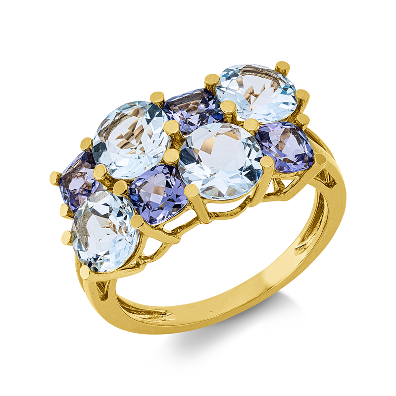 Ring mit Topas  aus 750/-18 Karat Gelbgold  