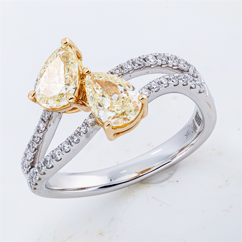 Ring    aus 950/-Platin Gelbgold Platin 950 mit 35 Diamanten 1
