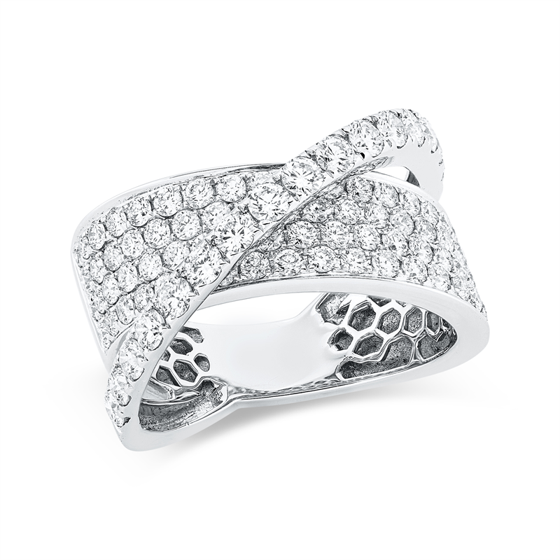 Ring    aus 750/-18 Karat Weißgold mit 88 Diamanten 1