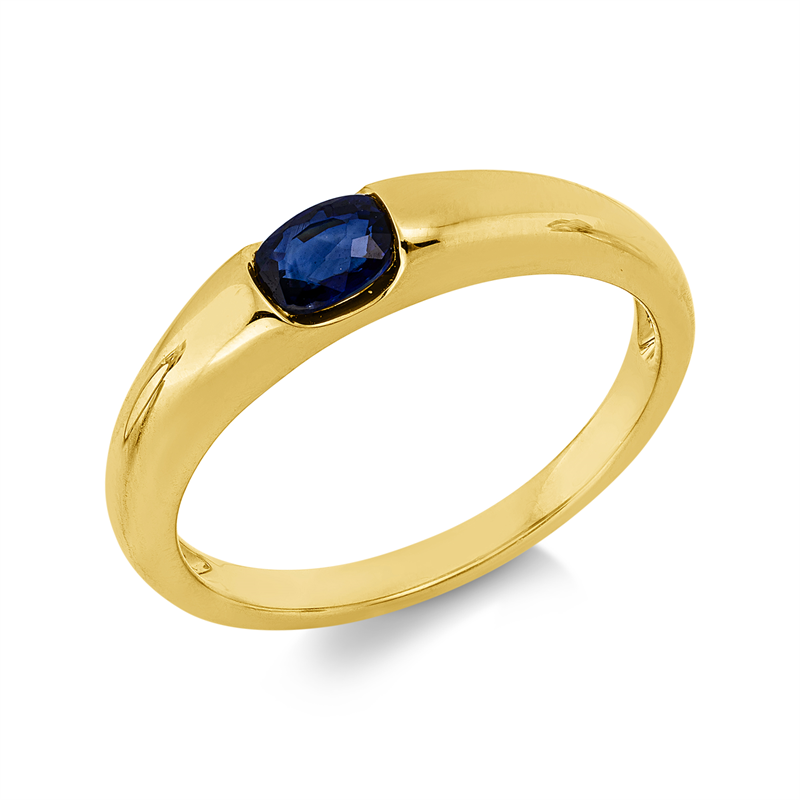 Ring mit Saphir  aus 750/-18 Karat Gelbgold  