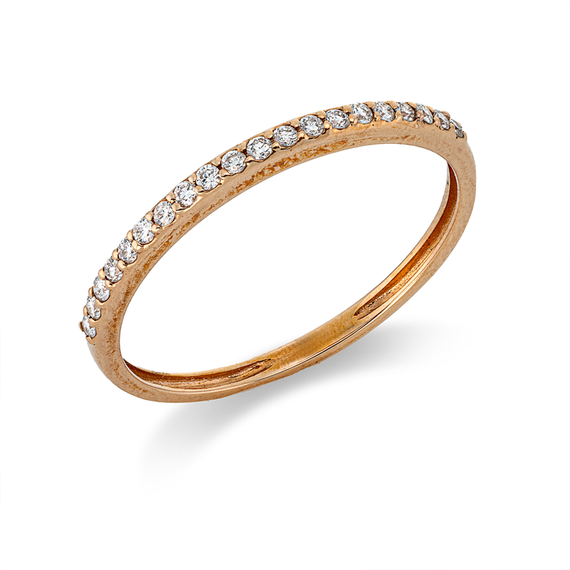 Ring    aus 750/-18 Karat Rotgold mit 20 Diamanten 0