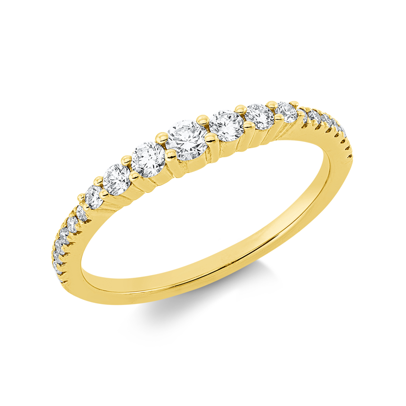 Ring    aus 750/-18 Karat Gelbgold mit 21 Diamanten 0