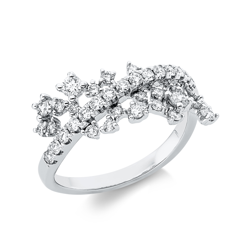 Ring    aus 750/-18 Karat Weißgold mit 38 Diamanten 0