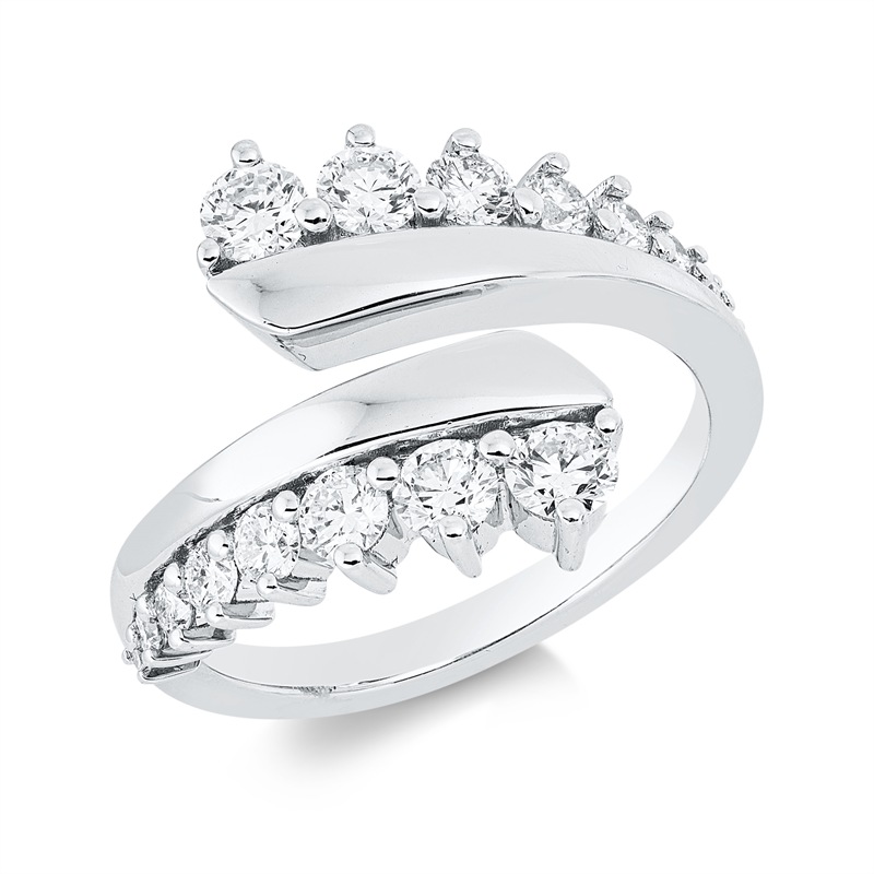 Ring    aus 750/-18 Karat Weißgold mit 16 Diamanten 0