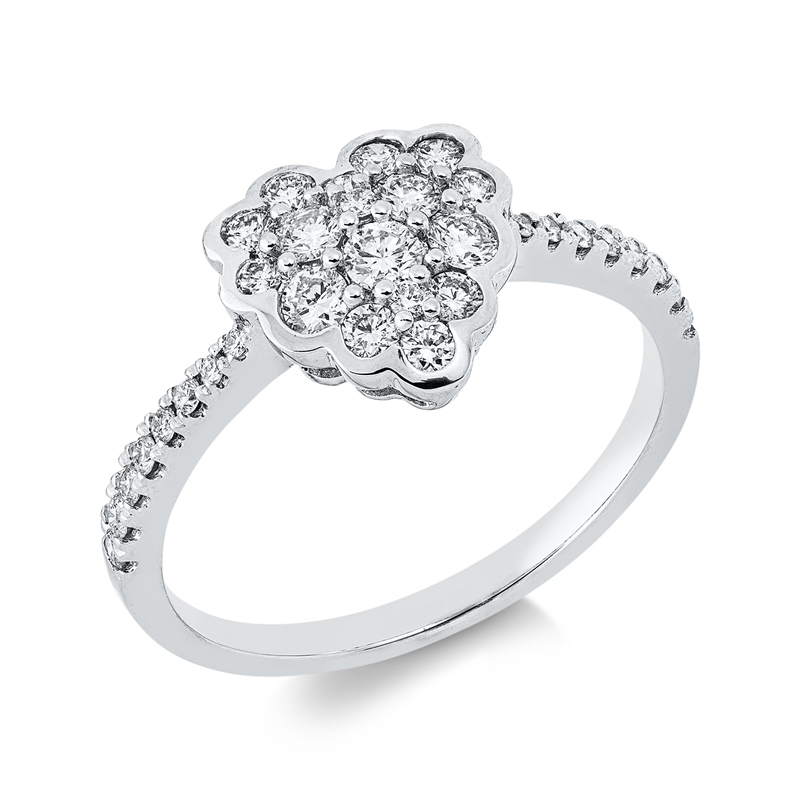 Ring    aus 750/-18 Karat Weißgold mit 33 Diamanten 0