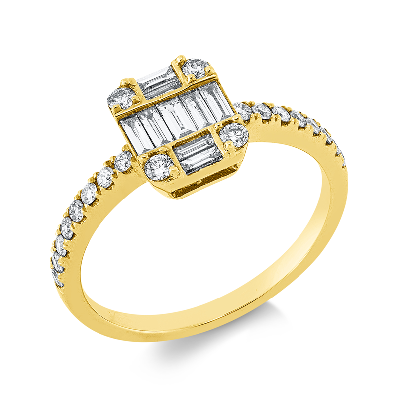 Ring    aus 750/-18 Karat Gelbgold mit 29 Diamanten 0