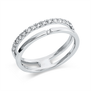 Ring    aus 750/-18 Karat Weißgold mit 18 Diamanten 0