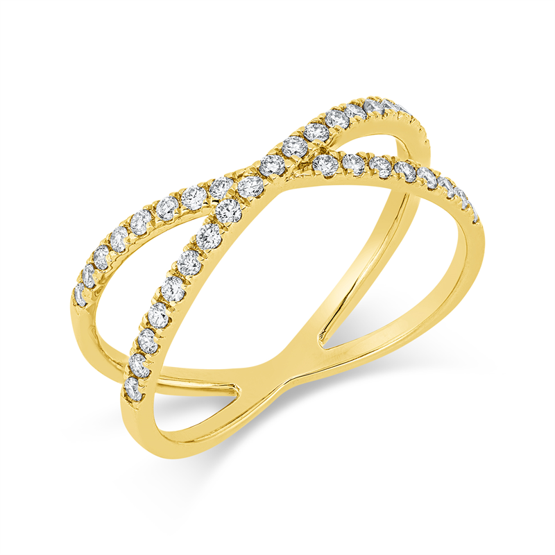 Ring    aus 750/-18 Karat Gelbgold mit 35 Diamanten 0