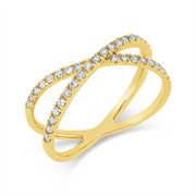 Ring    aus 750/-18 Karat Gelbgold mit 35 Diamanten 0