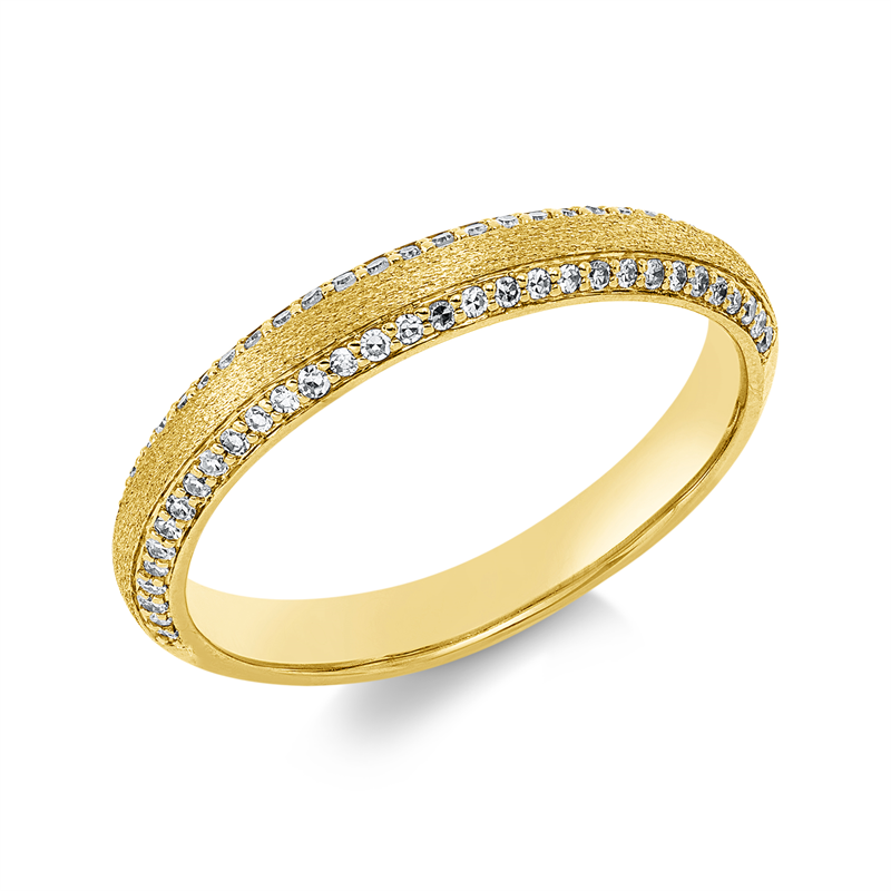 Ring    aus 750/-18 Karat Gelbgold mit 64 Diamanten 0