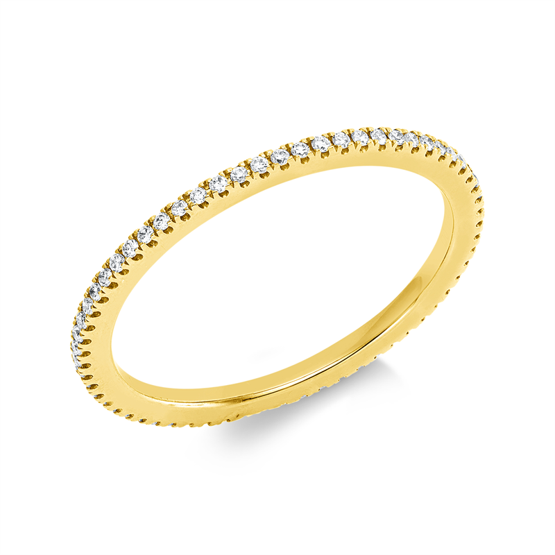 Ring    aus 750/-18 Karat Gelbgold mit 62 Diamanten 0