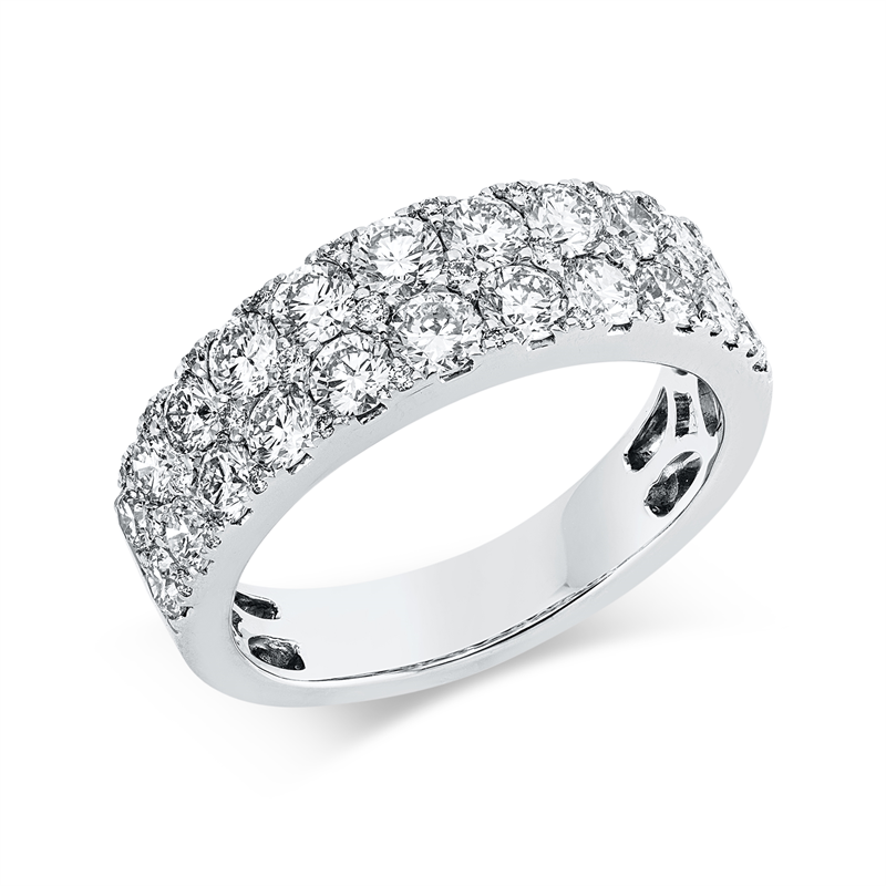 Ring    aus 750/-18 Karat Weißgold mit 52 Diamanten 1