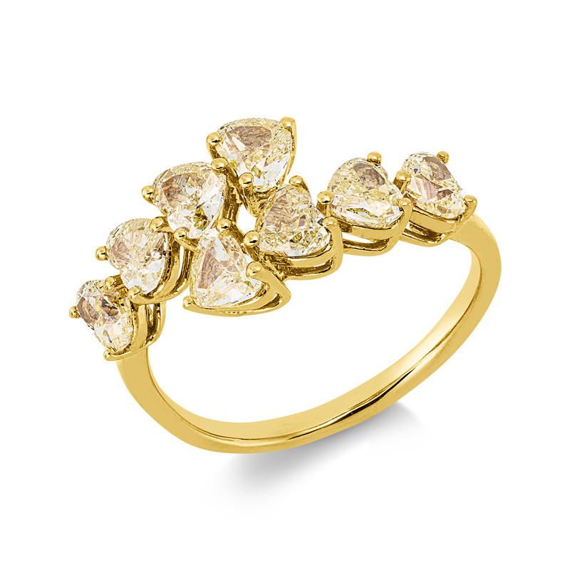 Ring    aus 750/-18 Karat Gelbgold mit 8 Diamanten 2