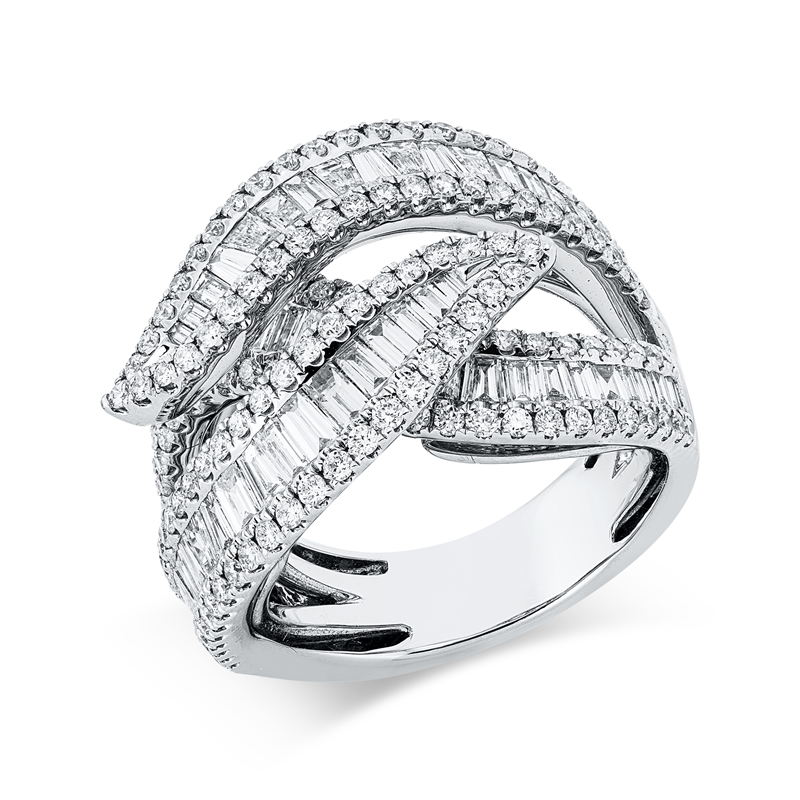Ring    aus 750/-18 Karat Weißgold mit 205 Diamanten 3