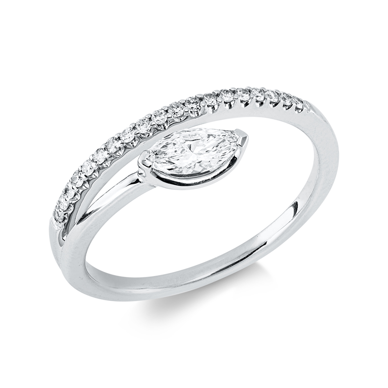 Ring    aus 750/-18 Karat Weißgold mit 20 Diamanten 0