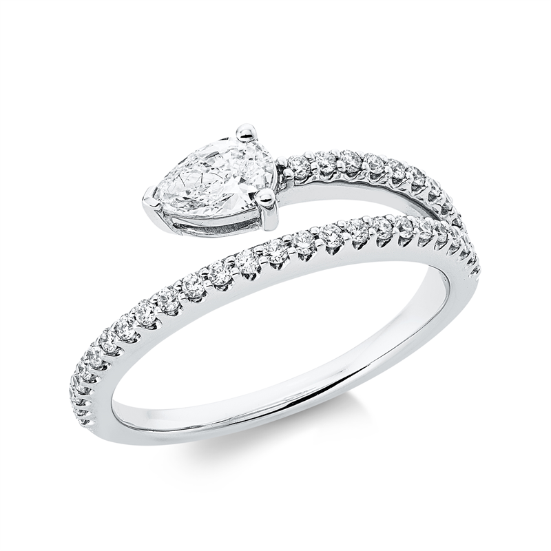 Ring    aus 750/-18 Karat Weißgold mit 36 Diamanten 0