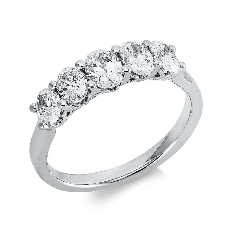 Ring    aus 750/-18 Karat Weißgold mit 5 Diamanten 1