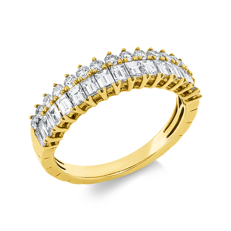 Ring    aus 750/-18 Karat Gelbgold mit 30 Diamanten 1