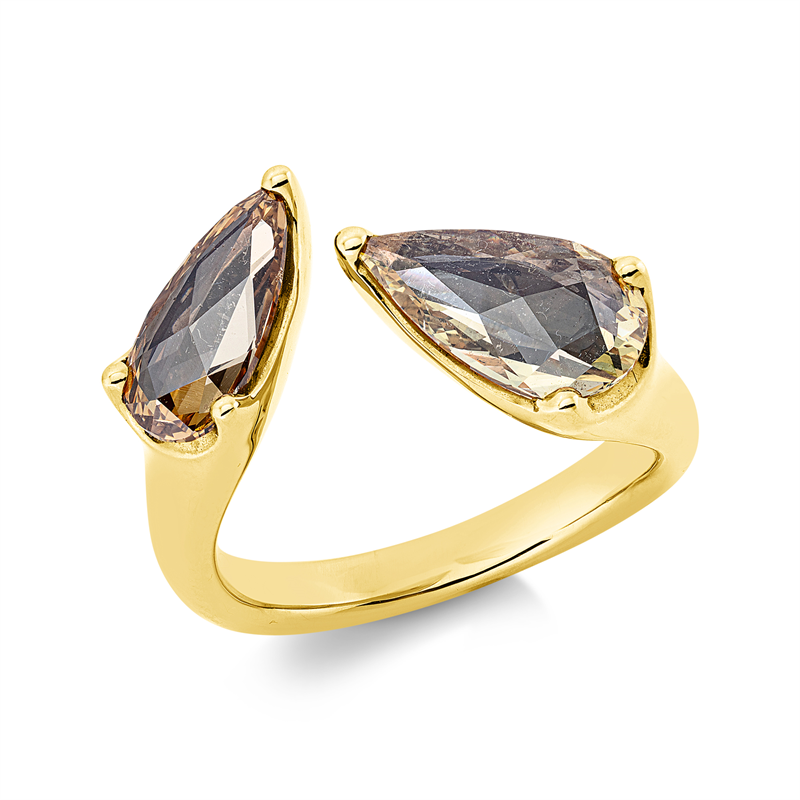 Ring    aus 750/-18 Karat Rotgold mit 2 Diamanten 1