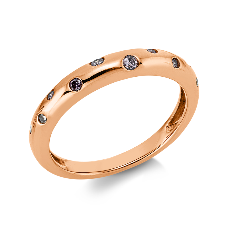 Ring mit Saphir  aus 750/-18 Karat Rotgold mit 4 Diamanten 0