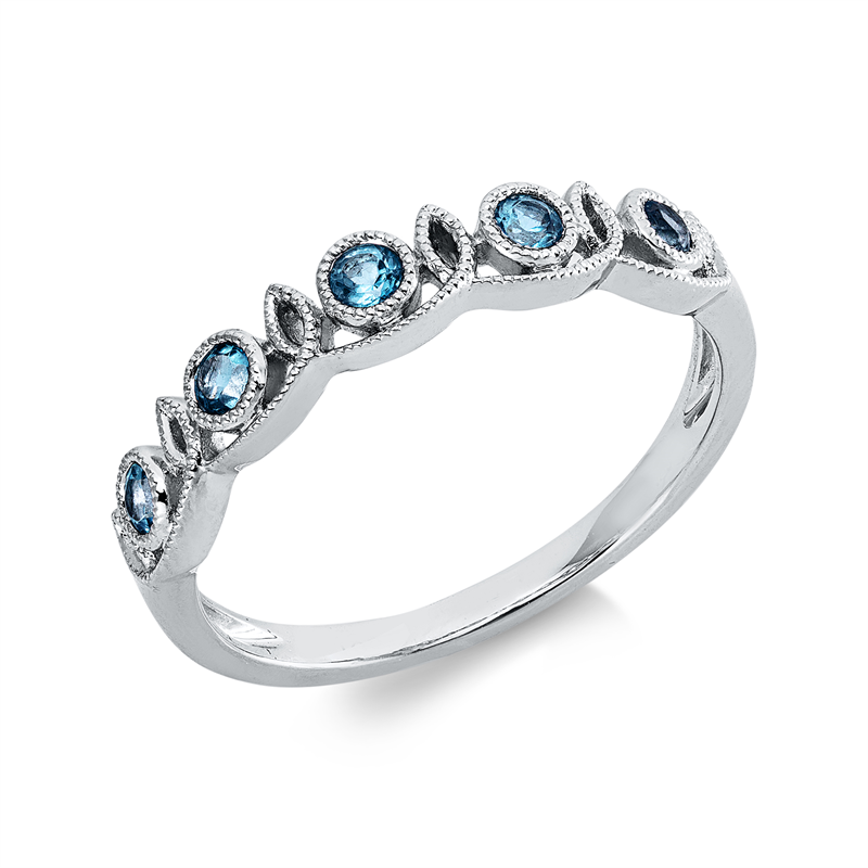 Ring mit Topas  aus 750/-18 Karat Weißgold  