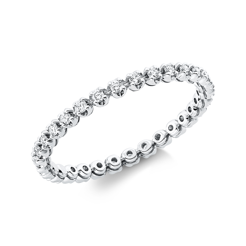 Ring    aus 750/-18 Karat Weißgold mit 30 Diamanten 0