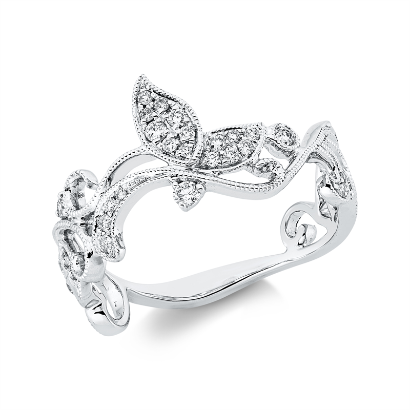 Ring    aus 750/-18 Karat Weißgold mit 34 Diamanten 0