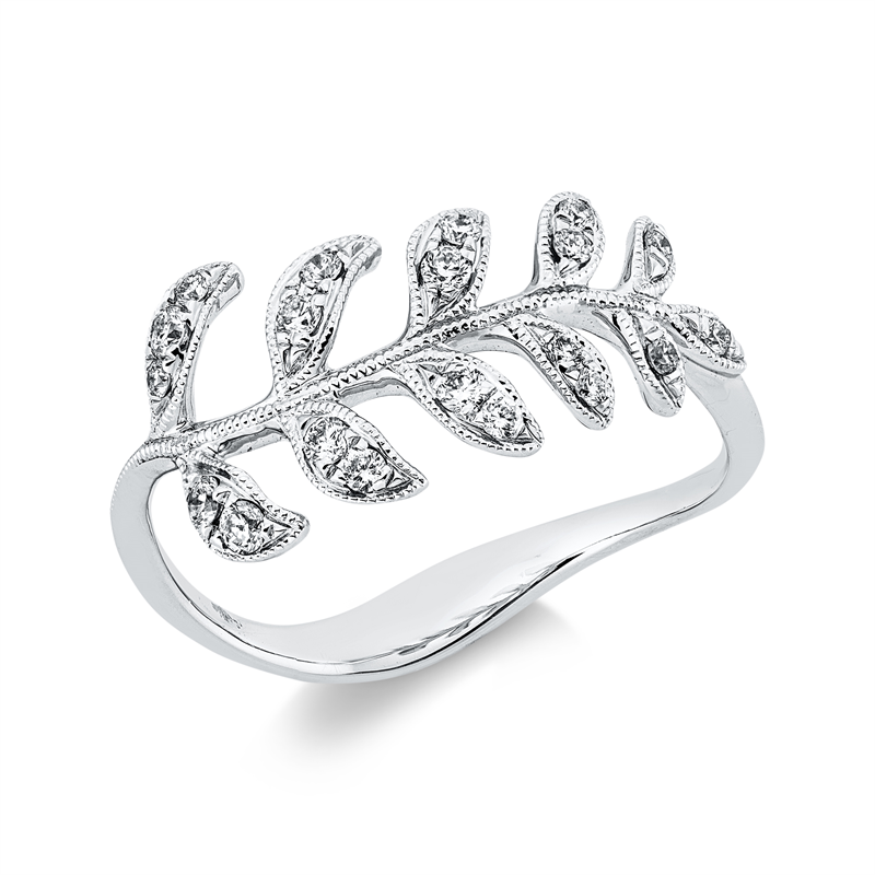 Ring    aus 750/-18 Karat Weißgold mit 20 Diamanten 0