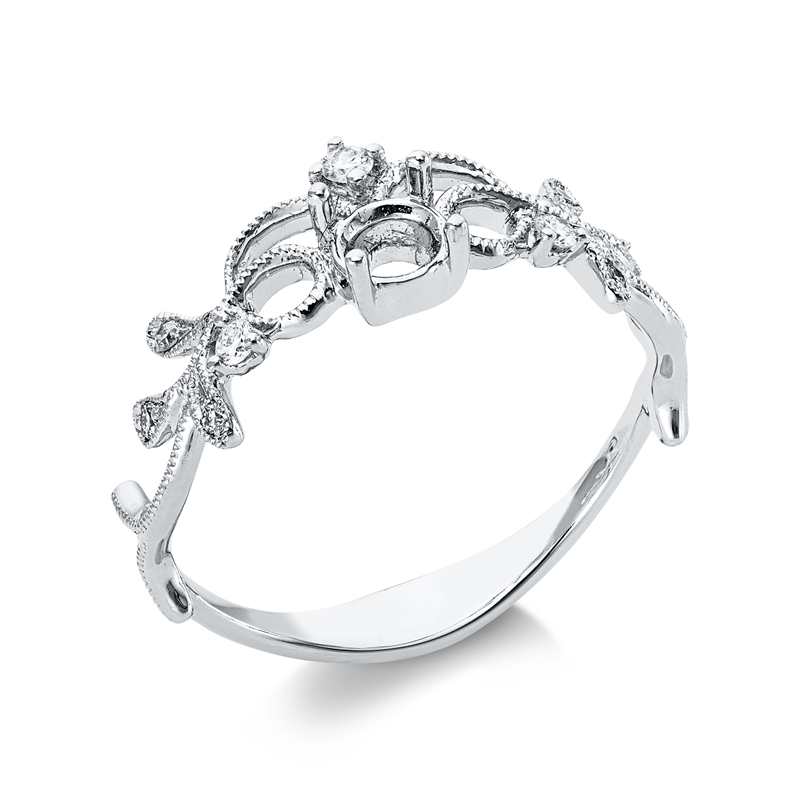Ring    aus 750/-18 Karat Weißgold mit 9 Diamanten 0