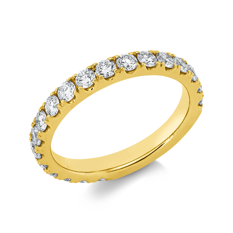 Ring    aus 750/-18 Karat Gelbgold mit 19 Diamanten 0