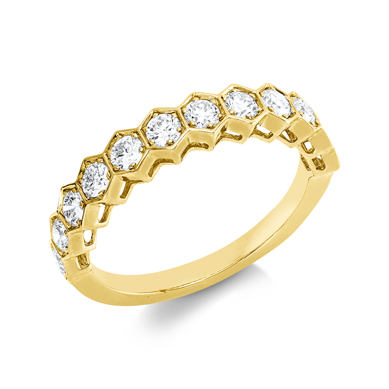 Ring    aus 750/-18 Karat Gelbgold mit 12 Diamanten 0