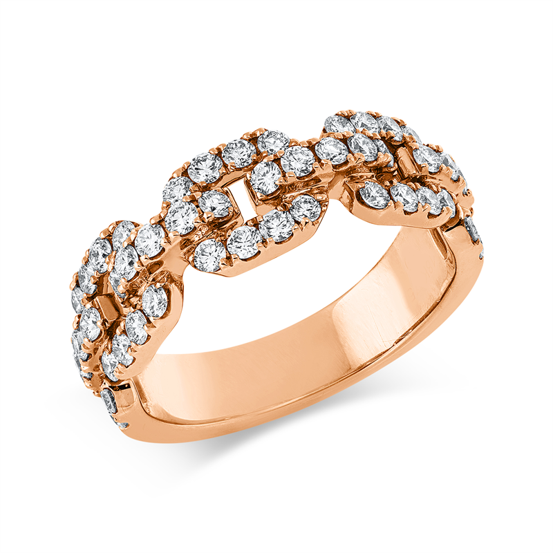 Ring    aus 750/-18 Karat Rotgold mit 50 Diamanten 0