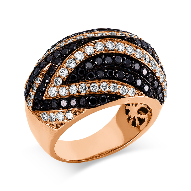 Ring    aus 750/-18 Karat Rotgold mit 154 Diamanten 2