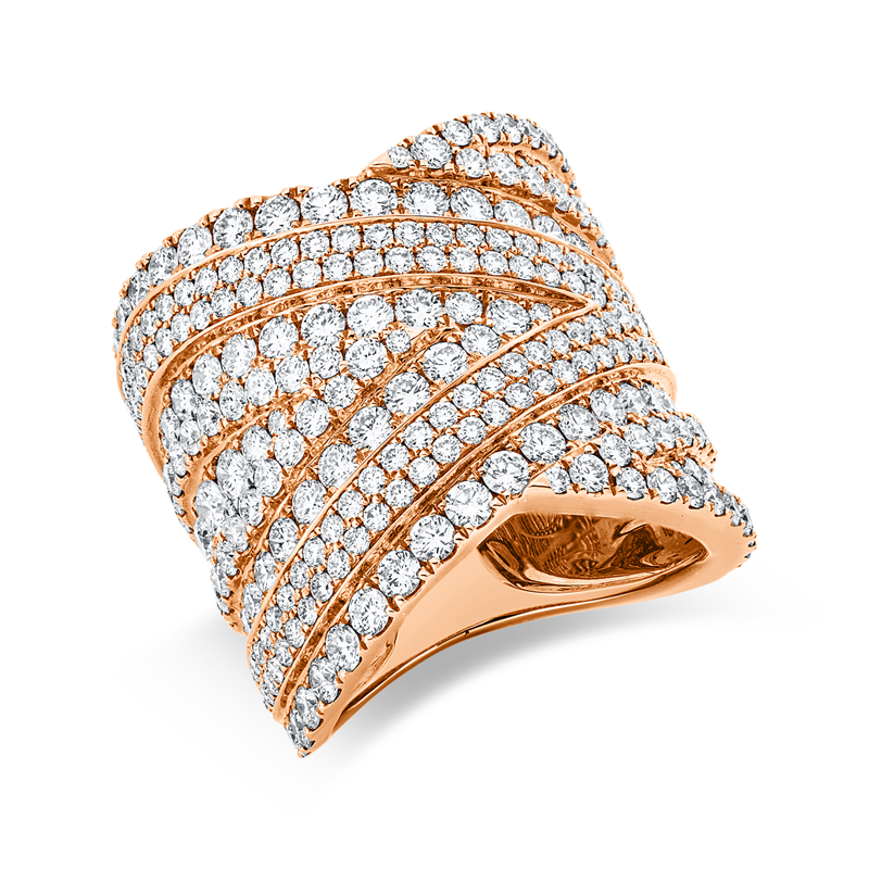 Ring    aus 750/-18 Karat Rotgold mit 263 Diamanten 4
