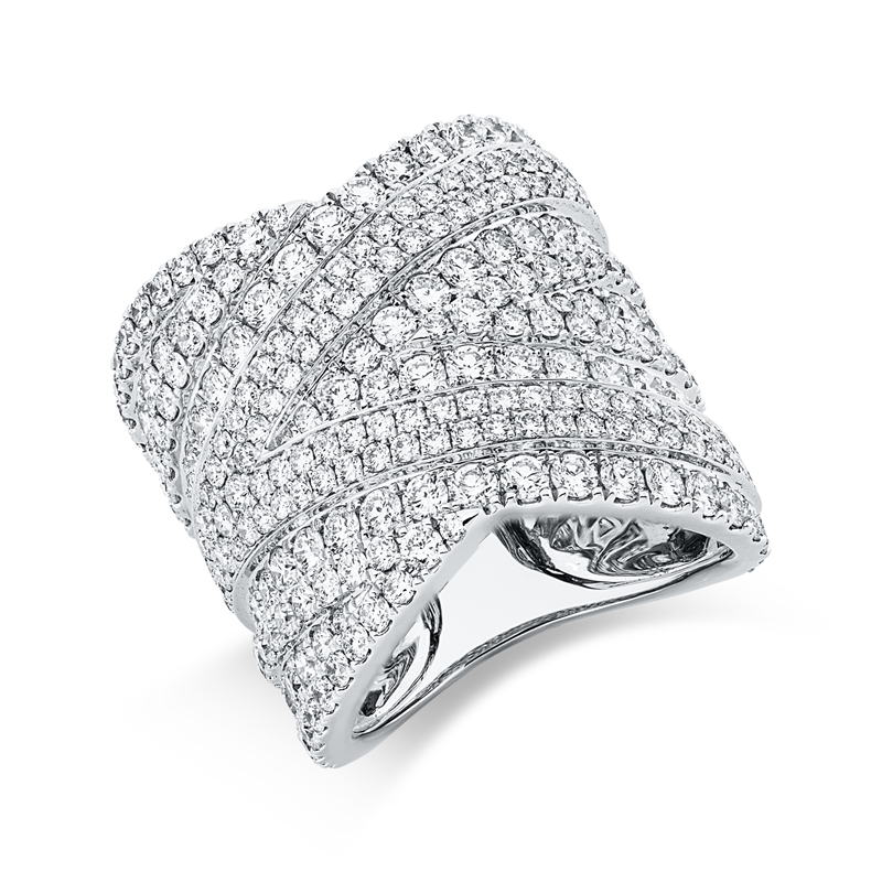 Ring    aus 750/-18 Karat Weißgold mit 263 Diamanten 4