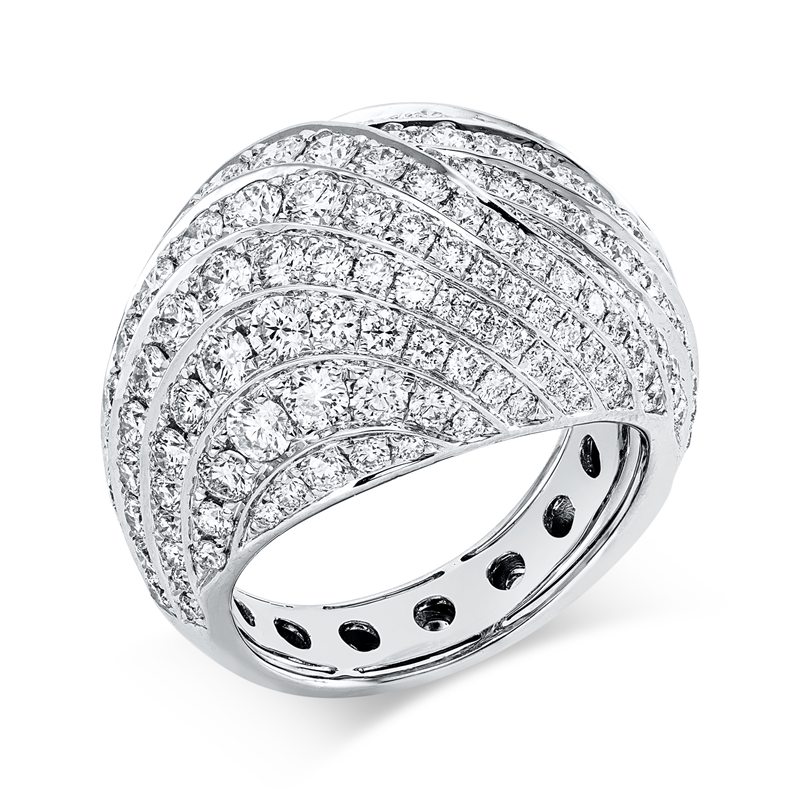 Ring    aus 750/-18 Karat Weißgold mit 158 Diamanten 4
