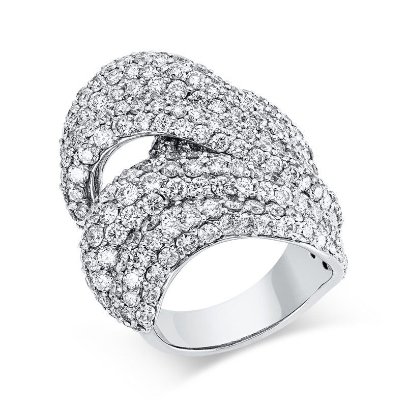 Ring    aus 750/-18 Karat Weißgold mit 289 Diamanten 7
