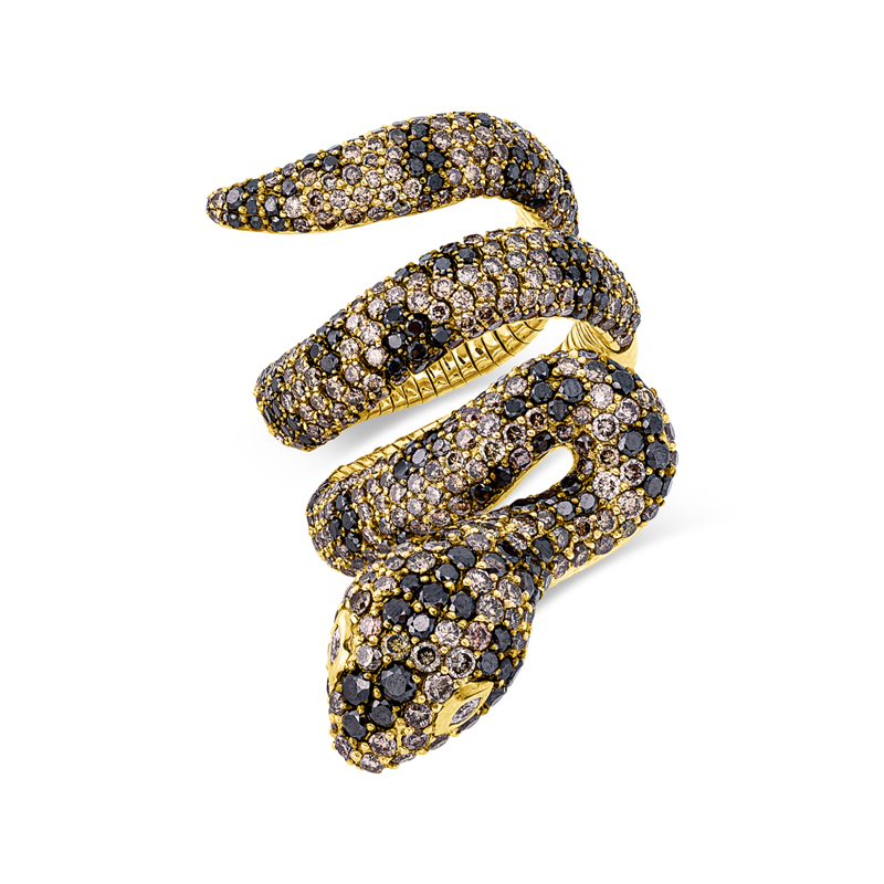 Ring    aus 750/-18 Karat Rotgold mit 558 Diamanten 6
