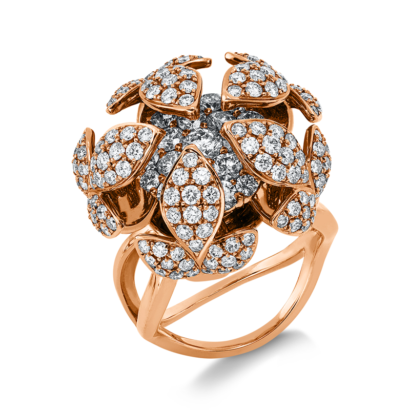Ring    aus 750/-18 Karat Rotgold mit 172 Diamanten 3