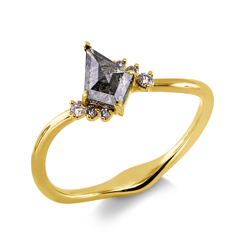 Ring    aus 750/-18 Karat Gelbgold mit 7 Diamanten 0