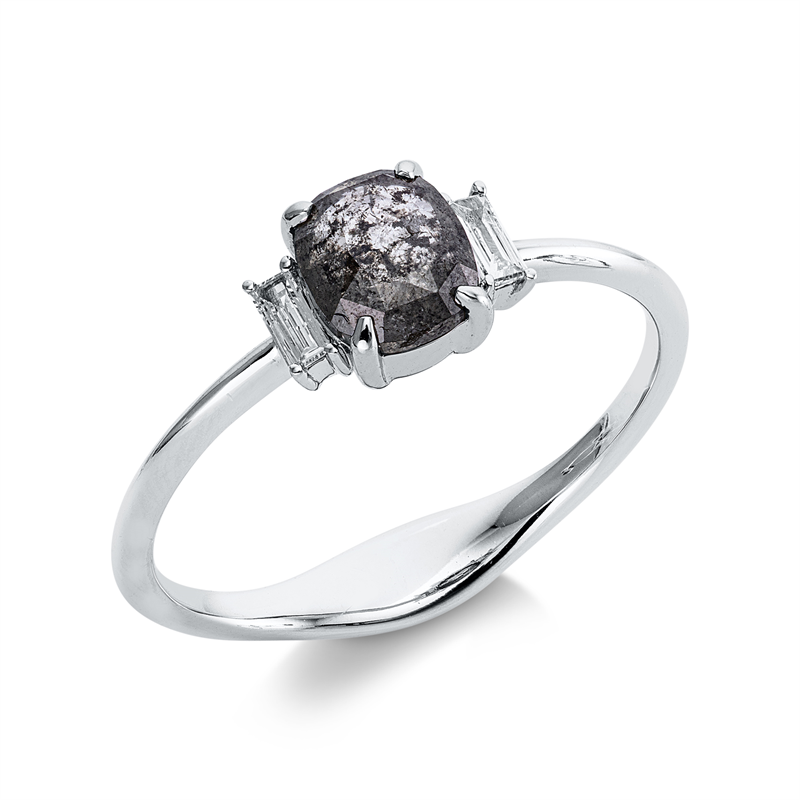 Ring    aus 750/-18 Karat Weißgold mit 3 Diamanten 0