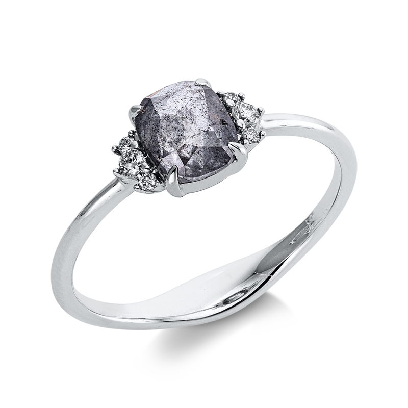 Ring    aus 750/-18 Karat Weißgold mit 7 Diamanten 0