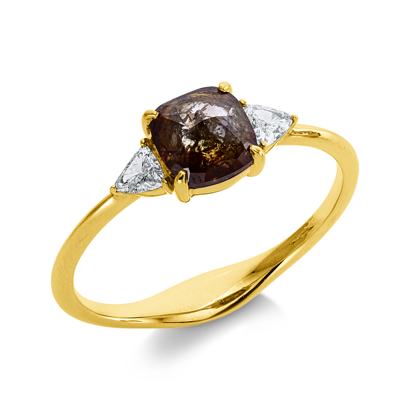 Ring    aus 750/-18 Karat Gelbgold mit 3 Diamanten 1