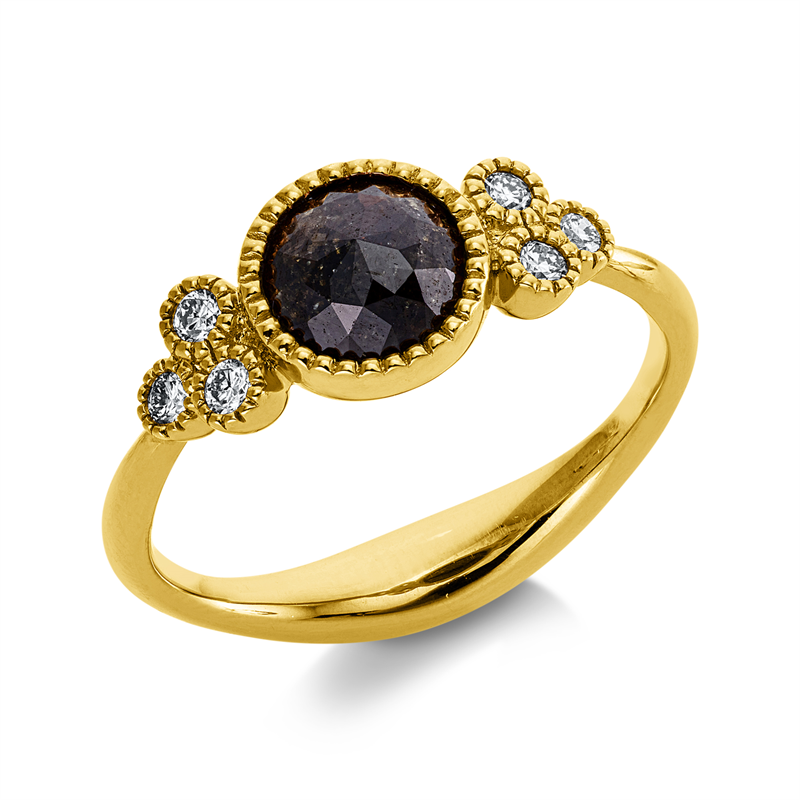 Ring    aus 750/-18 Karat Gelbgold mit 7 Diamanten 1